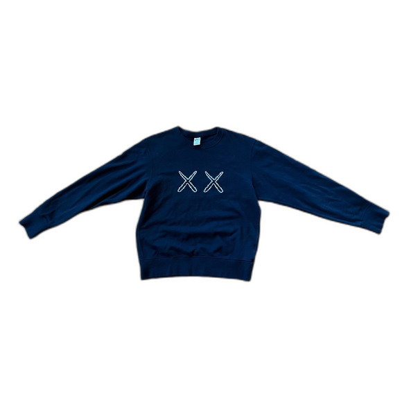 KAWS x UT Uniqlo Black 100% Cotton Pullover Sweatshirt Top   Women's Size XS - Picture 3 of 10